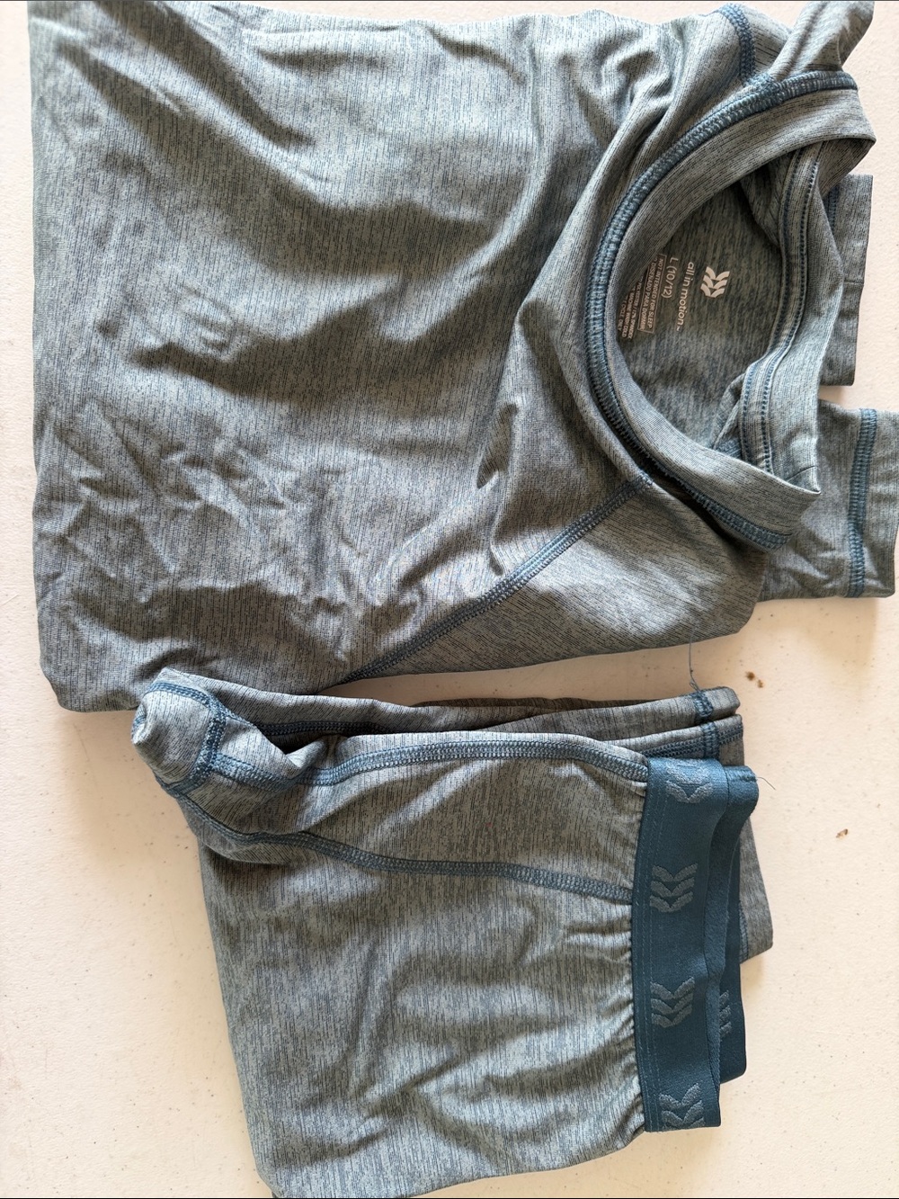all in motion Heathered Blue Active Top and Leggings Set